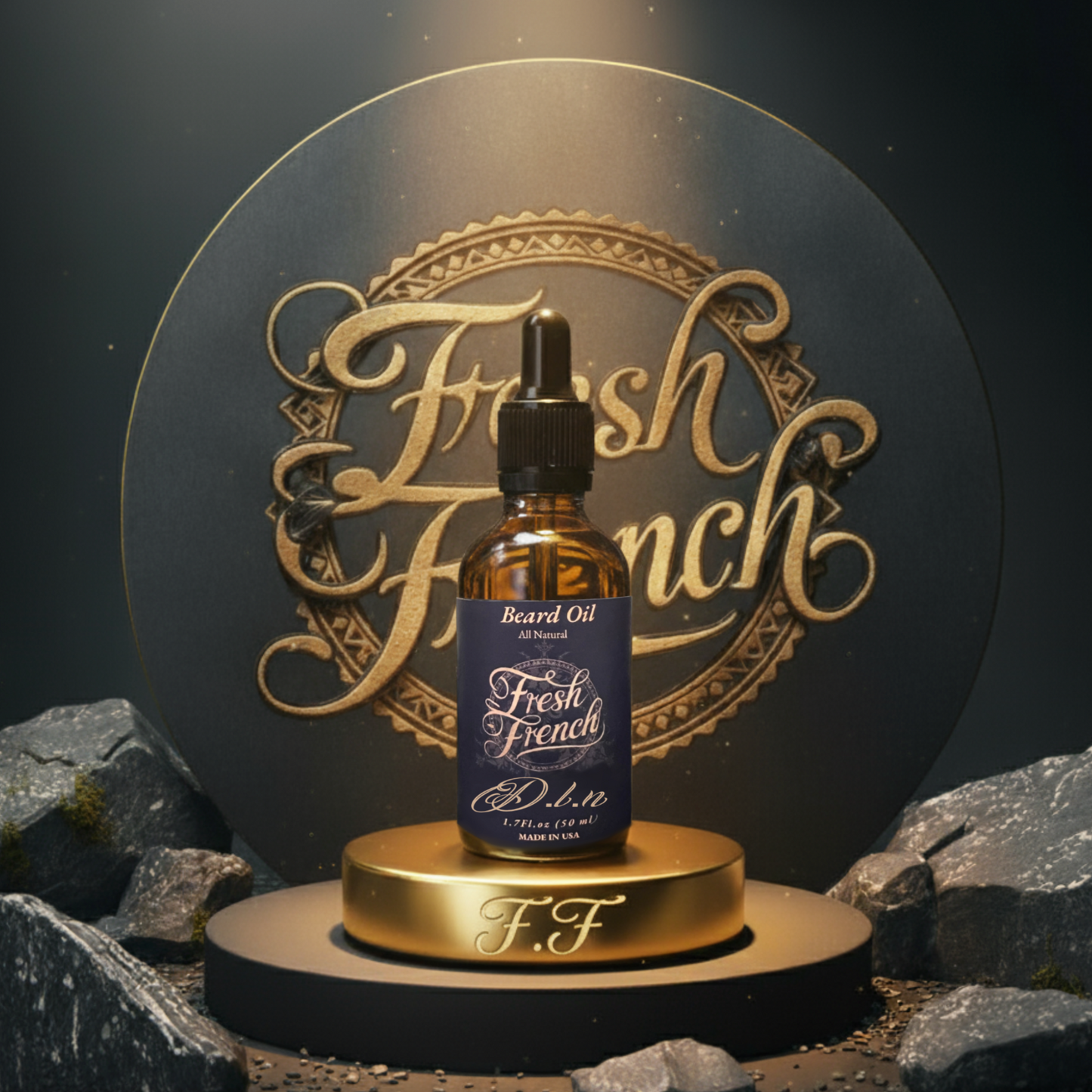 D.L.N (M) Scented Beard Oil 1.7oz Amber Glass Bottle