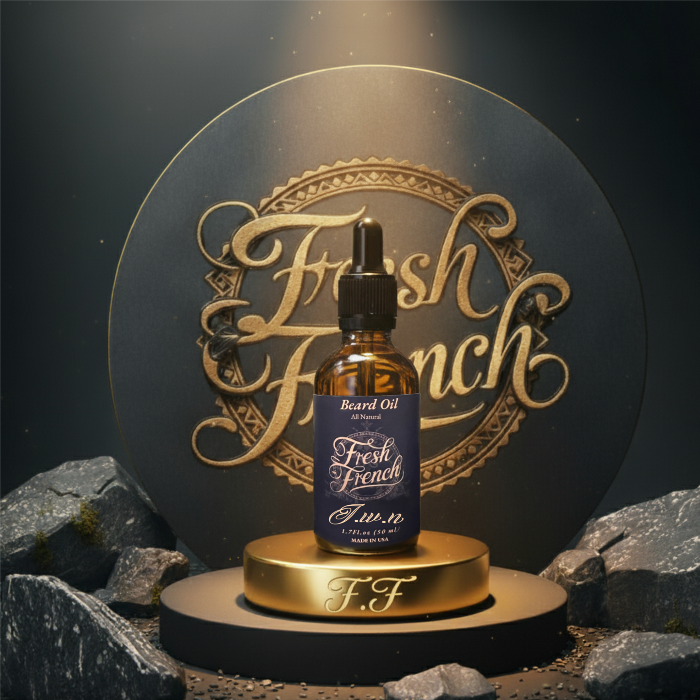 J.W.N (M) Scented Beard Oil 1.7oz Amber Glass Bottle