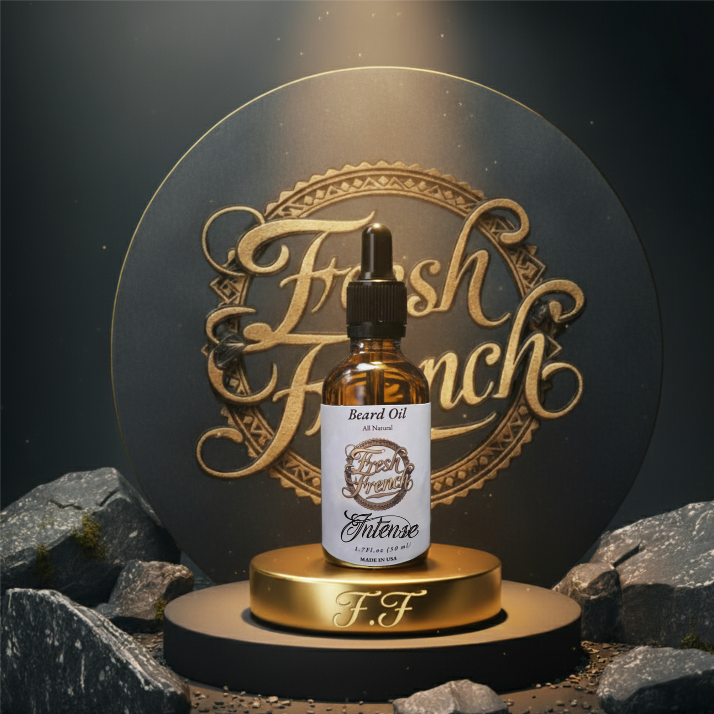 Intense (U) Scented Beard Oil 1.7oz Amber Glass Bottle